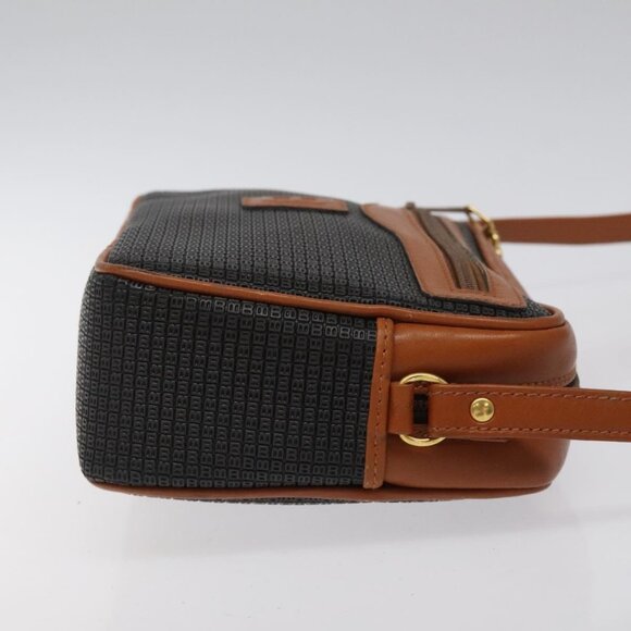 BALLY Shoulder Bag PVC Leather Brown Gold Auth - Picture 4 of 16